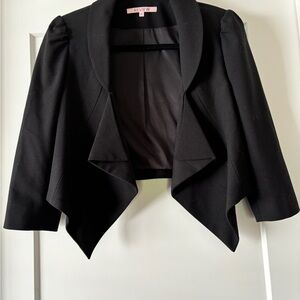 REVIEW brand AU. Cropped Tuxedo Style Blazer. Size 12 Aus, Size 8 US.